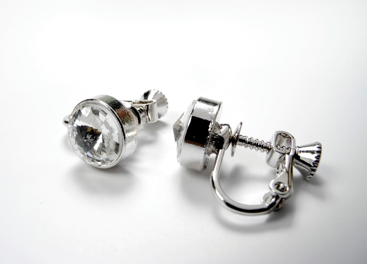 FH2 9mm Round Rhinestone Studs - Clip-on AZ0002