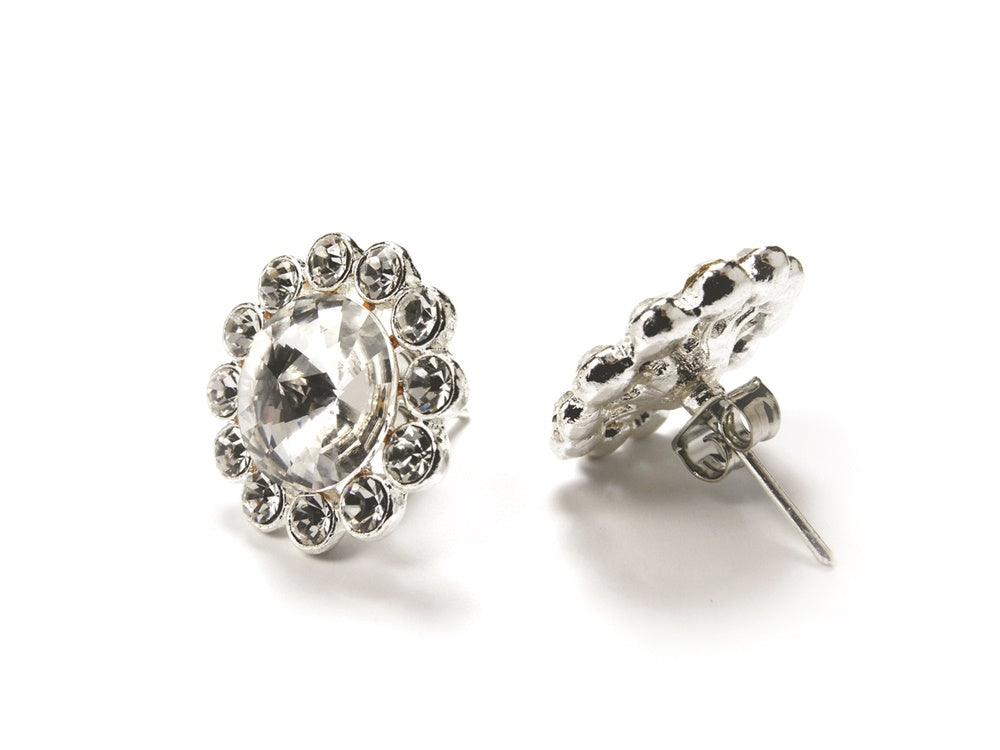 Flower Earrings - Pierced - Clear