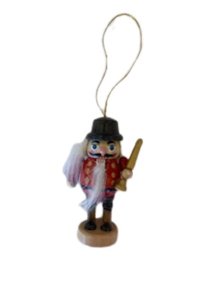Small Nutcracker with Black Hat Ornament
