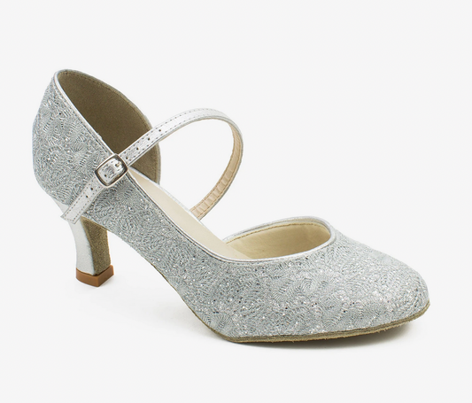 So Danca 2.5 Heel Ballroom Shoe with Sparkle Lace Detail BL504