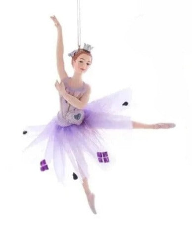 Kurt Adler Purple and Silver Ballerina Ornament E0380