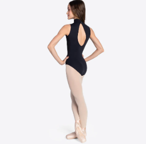 So Danca Mock Neck Leotard with Keyhole Opening and Double Snaps SL176