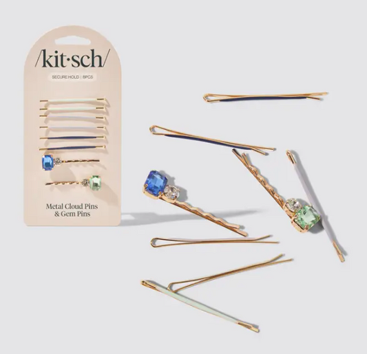 Kitsch Cloud & Gem Bobby Pins 8pc Set - Garden Bouquet 69445