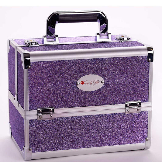 KBG Sparkly Purple Makeup Case with Mirror DS1003M