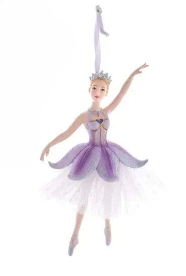 Kurt Adler Purple and Silver Ballerina Ornament E0380