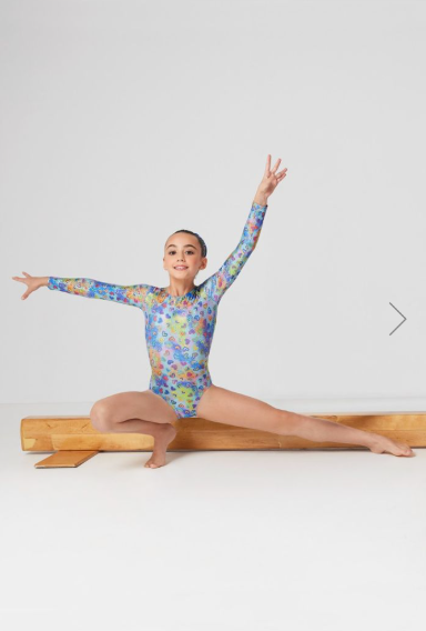 Mondor Metallic Gymnastics Long Sleeve Leotard 7831