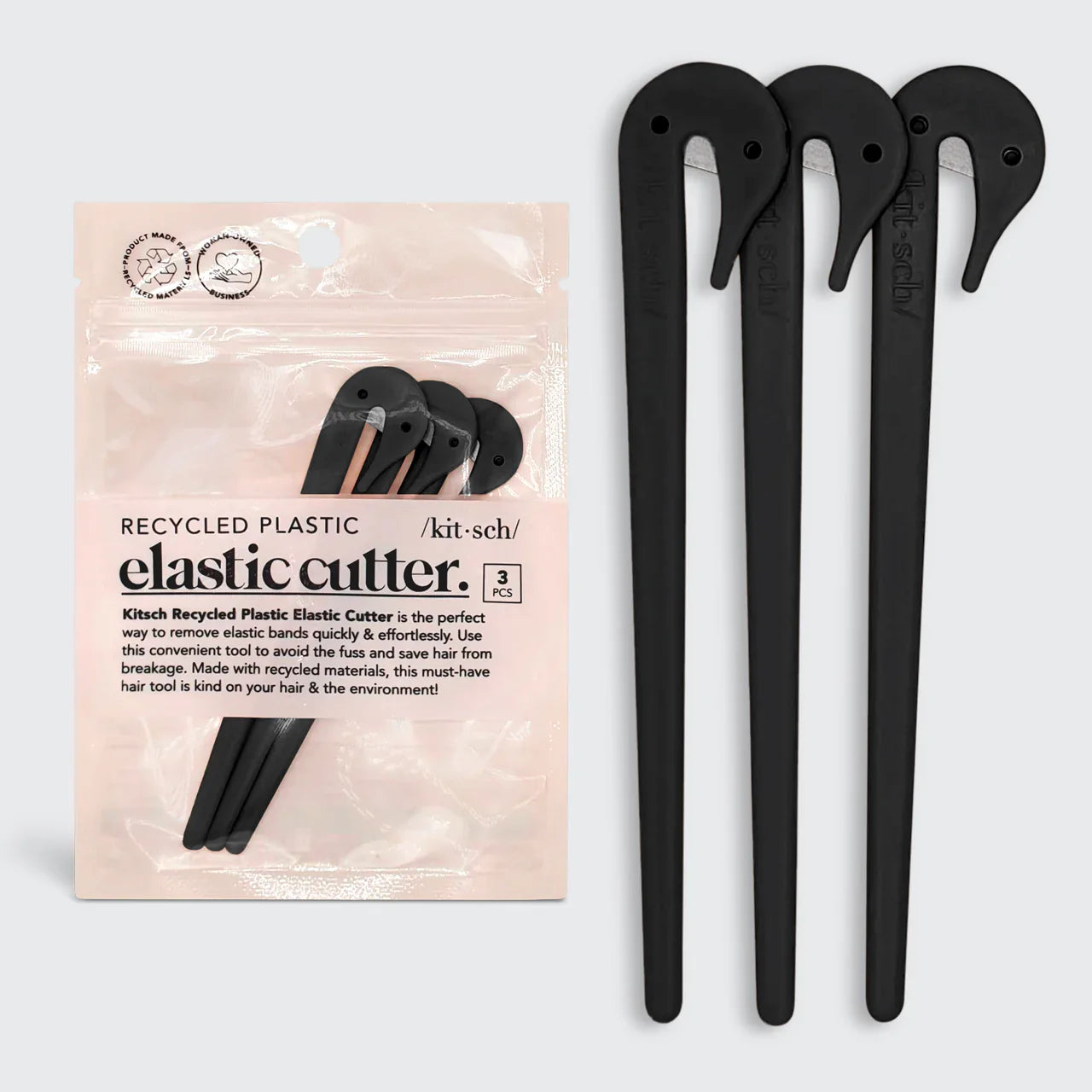 Kitsch Eco-Friendly Elastic Cutters in Black 8169