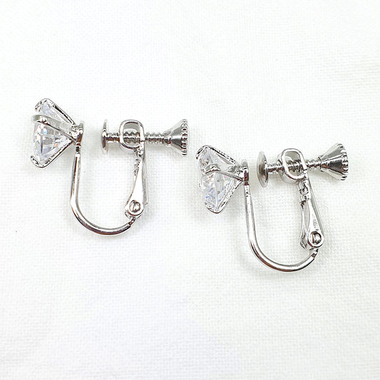 FH2 8MM Cubic Zirconia Clip-on Earrings AZ00161