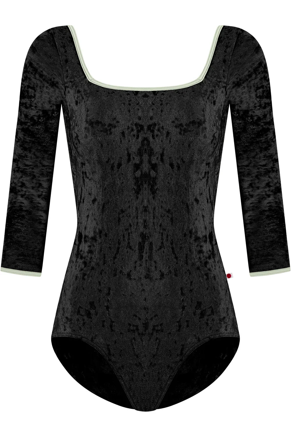 Yumiko Marieke 3/4 Sleeve Leotard in Black Velvet