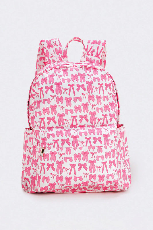 SKP Bow Print Girls Canvas Backpack BA0285-M