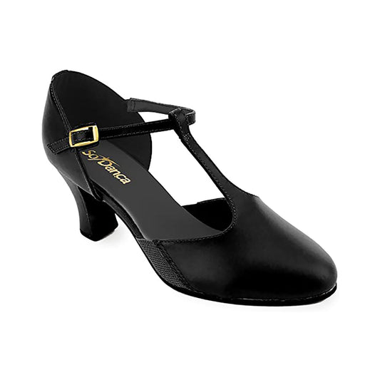 So Danca 2.5'' T-Strap Leather Character Shoe CH56