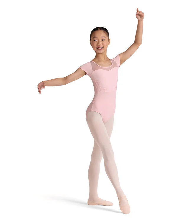 Bloch Girls Mei Floral Cap Sleeve  Leotard CL20003