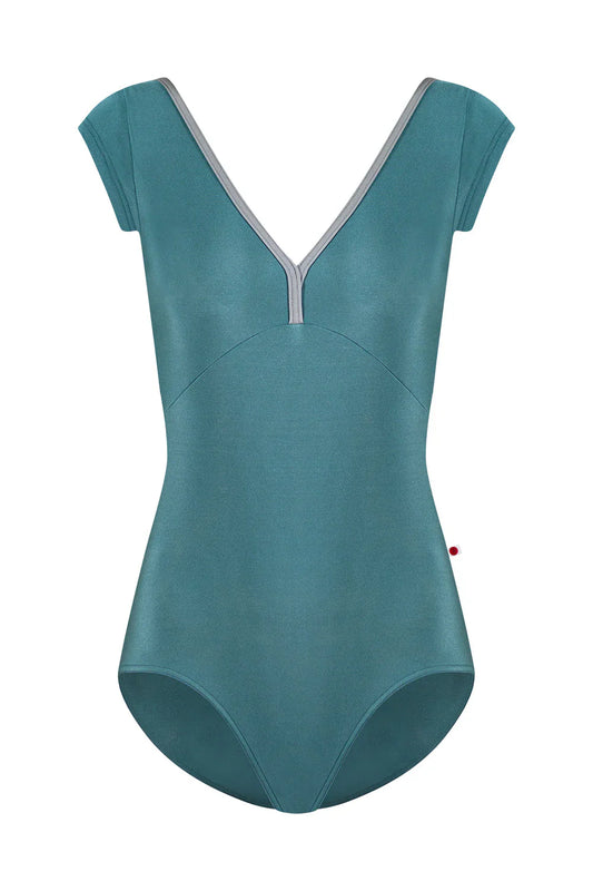 Yumiko Alicia Cap Sleeve Leotard in Frost