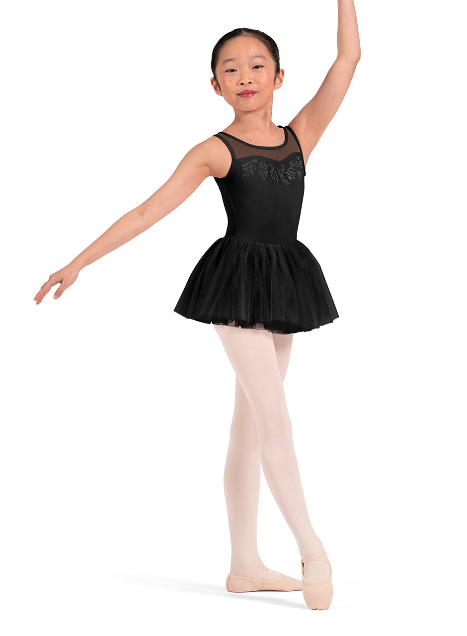 Mirella Adagio Kids Floral Keyhole Back Tutu Dress M50011C