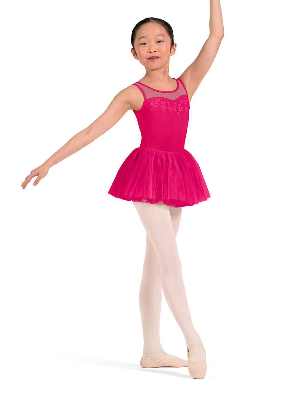 Mirella Adagio Kids Floral Keyhole Back Tutu Dress M50011C