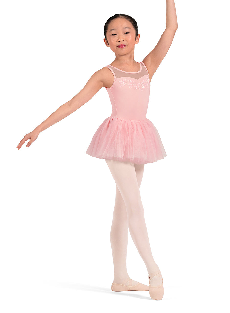 Mirella Adagio Kids Floral Keyhole Back Tutu Dress M50011C
