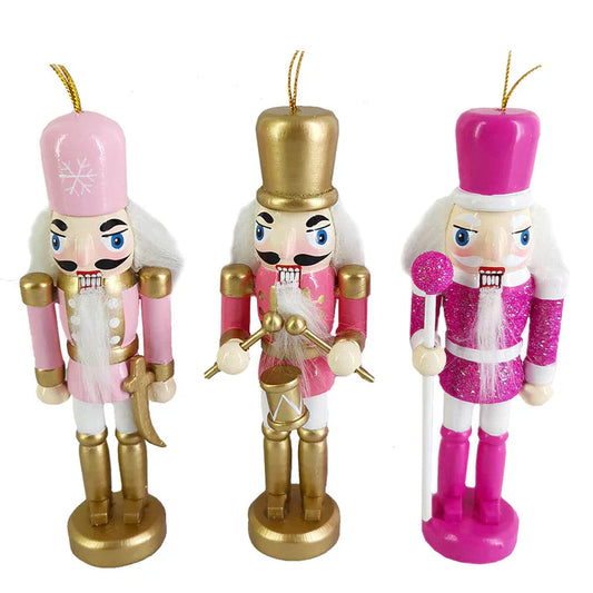 NBG Pink and Gold 6" Nutcracker Ornament ORN015