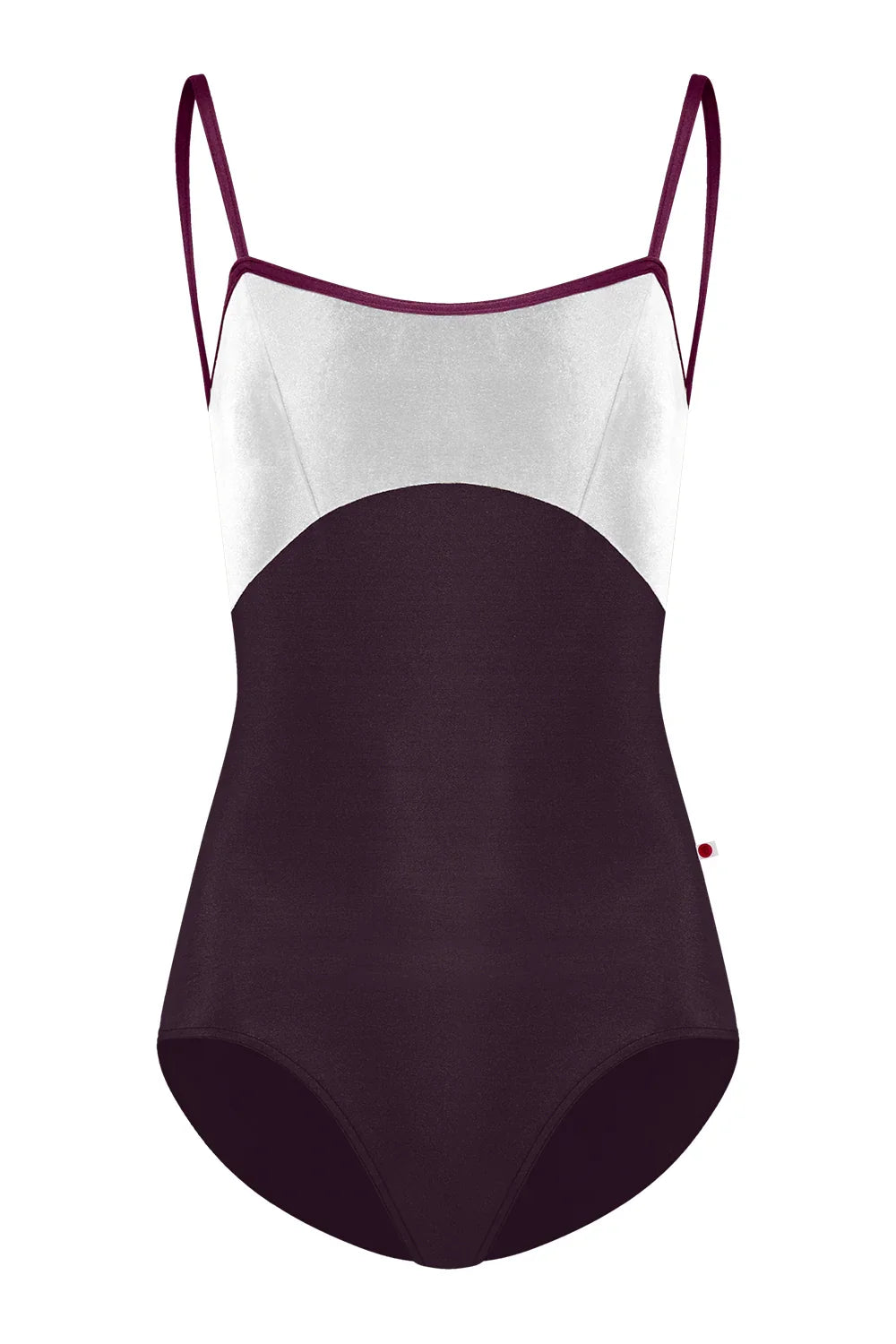 Yumiko Denise Leotard in Eggplant and White