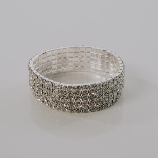 KBG 5-Row Crystal Stretch Bracelet SS082