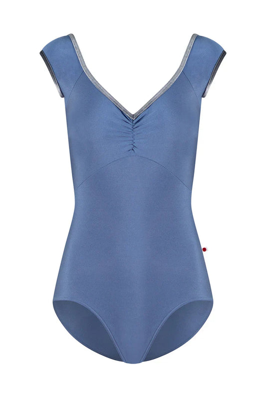 Yumiko Eli Cap Sleeve Leotard in Arctic