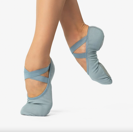 So Danca Canvas Ballet Slipper in Light Grey SD16
