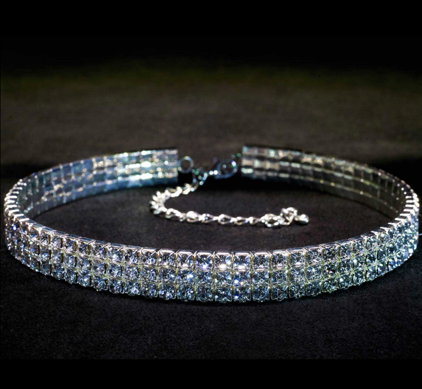 KBG 3 Row Crystal Stretch Regular Size 29.5 CM SS0100