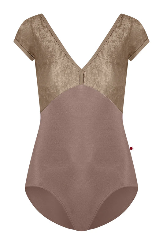 Yumiko Alicia Cap Sleeve Leotard in Toffee and Star