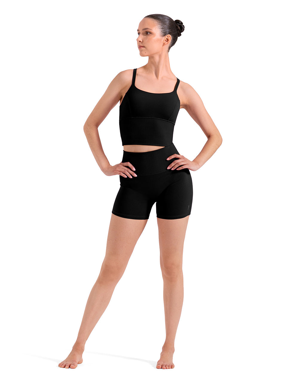 Bloch Opulence Rib Hem Back Strap Crop Top Z30031
