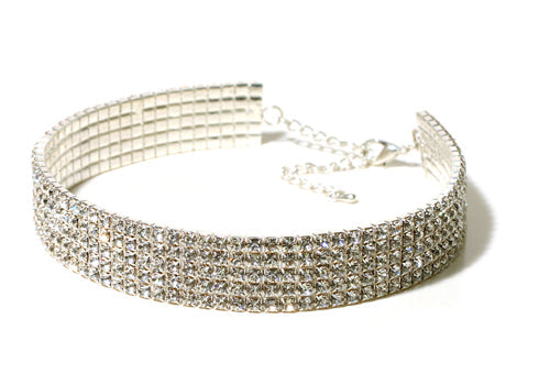 FH2 5 Row Crystal Stretch Choker AZ0027