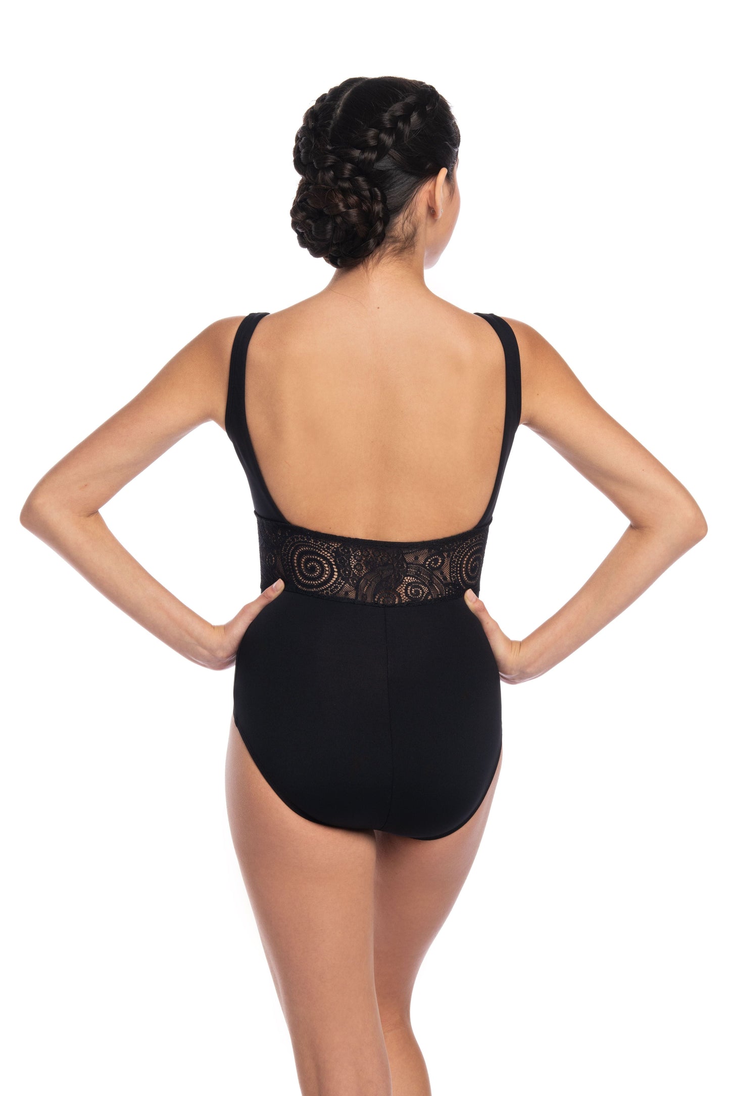 Ophelia Tank Leotard with Lace Side Cutouts and Back