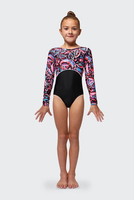 Mondor Long Sleeve Printed Gymnastics Leotard 27895