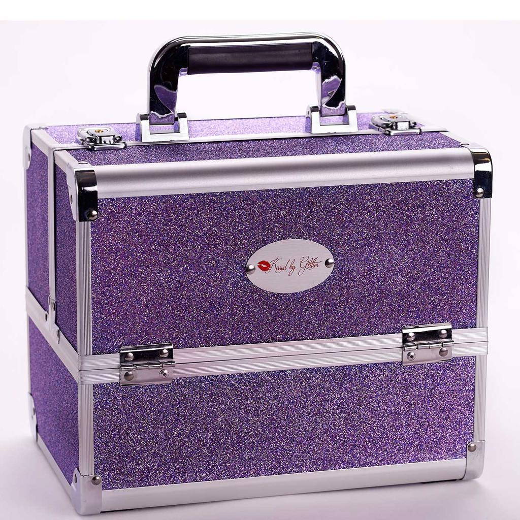 Sparkly Purple Makeup Case with Mirror