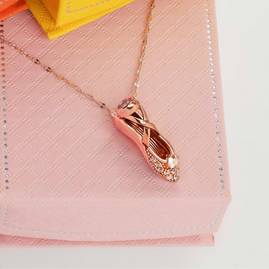 FH2 Pointe Shoe Necklace Rose Gold Plated BN0004
