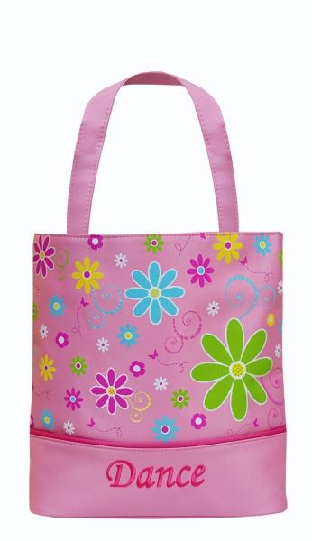 Flower Power Tote Bag with Crystalline Accents