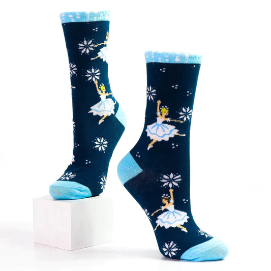 NBG Snow Scene Dancers Light Weight Sock L5-Kids-SOCKS