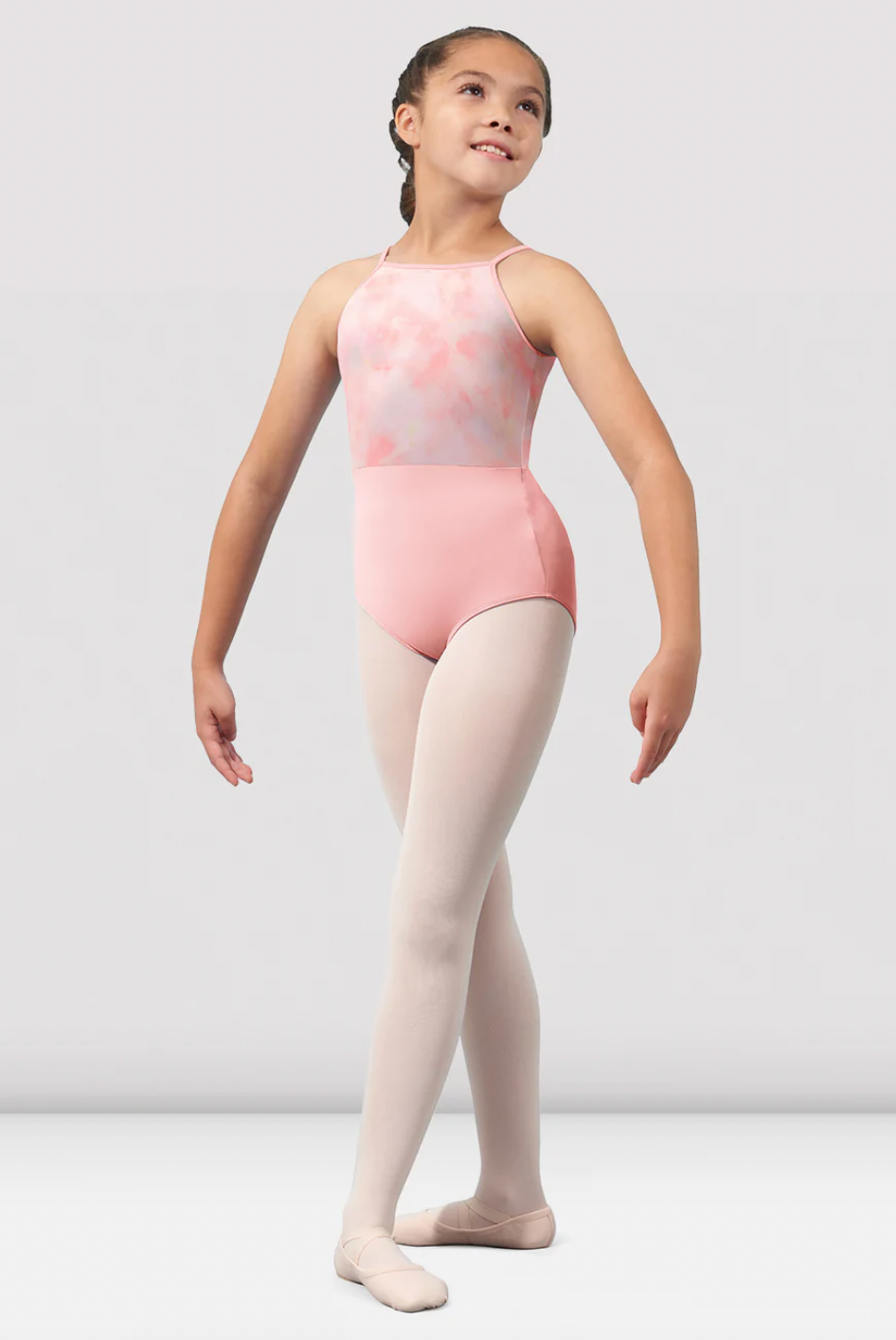 Mirella Watercolour Halter Leotard M1083C