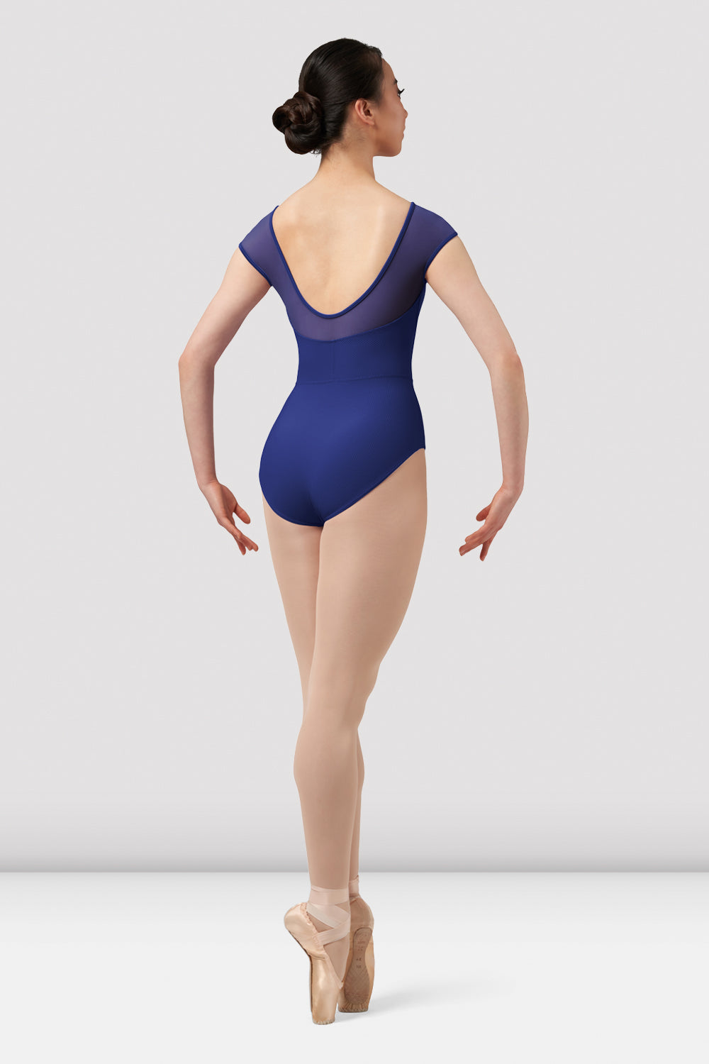 Chevron Boatneck Low Back Leotard