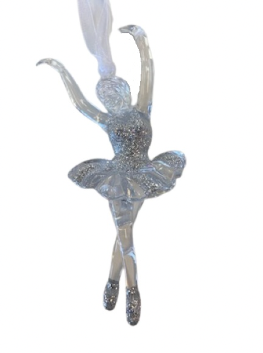 Silver Ballerina Ornament