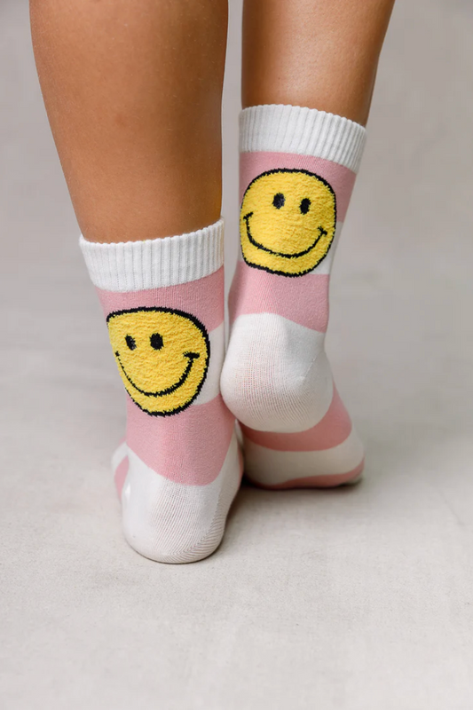 LimLim Oversized Smiley Stripe Socks P6186S