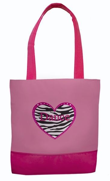 Zebra Heart Tote Bag