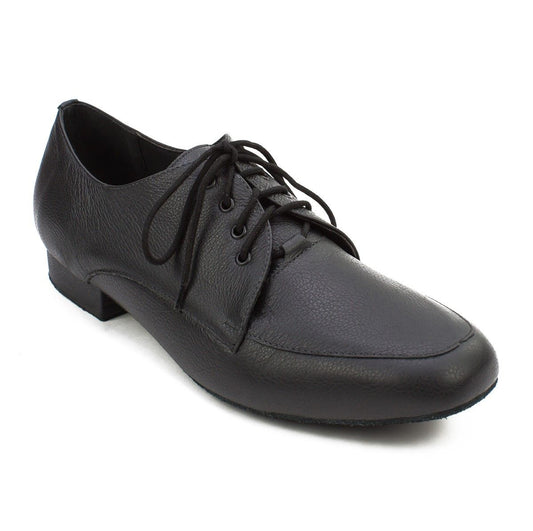 Men's Lace Up Leather Dance Shoe with Suede Soles
