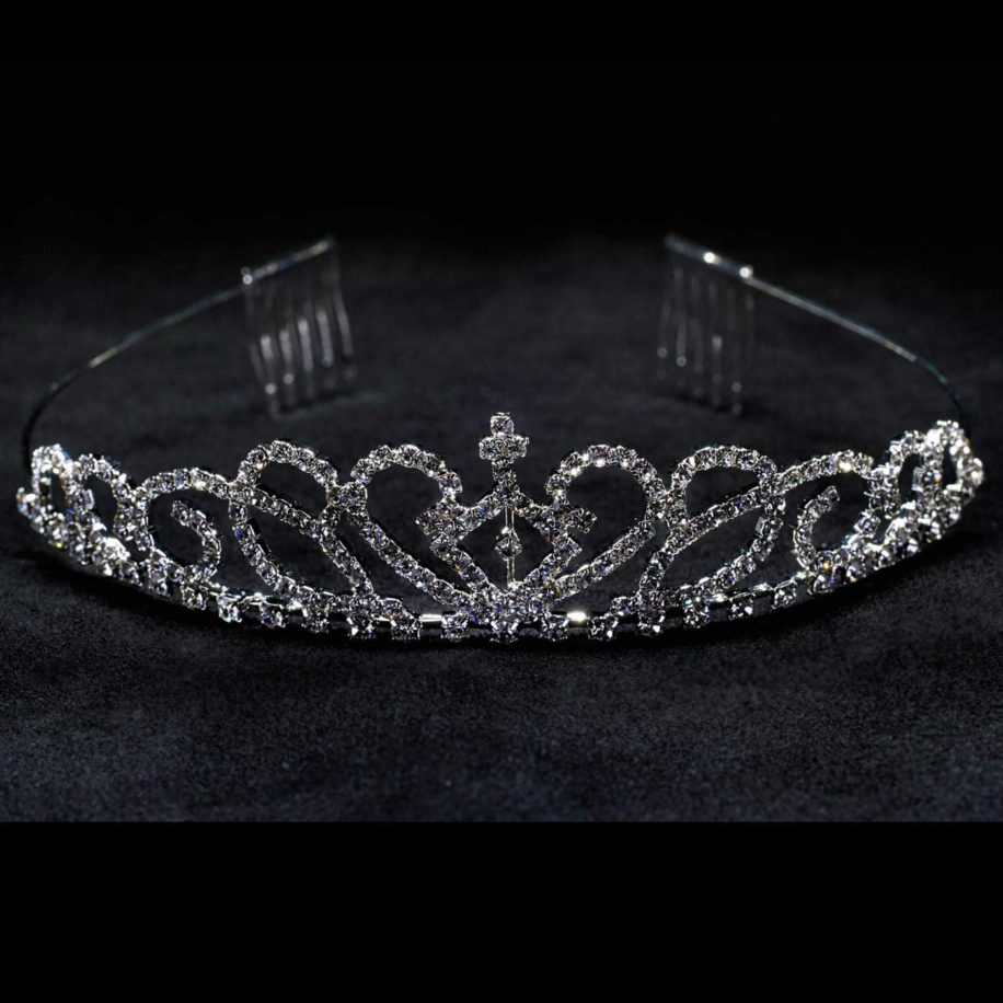 Small Crystal Tiara with Comb